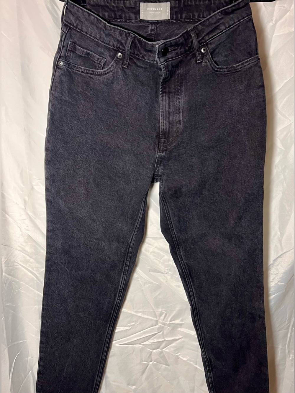 Everlane Curvy Cheeky Straight Leg Organic Cotton Jeans Faded Black size 29R